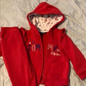 Baby fleece hoodie and jogger set